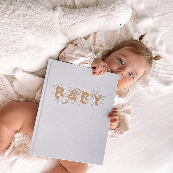 Powder Blue Baby Journal - From Age 0 to 6 Years Old - Pretty Perfect Gift Hampers
