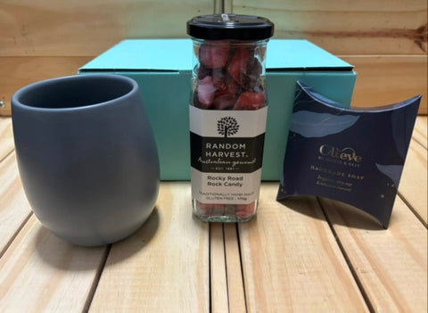 Artisan Indulgence Gift Hamper – Robert Gordon Mug, Olieve & Olie Soap & Rocky Road Candy | Melbourne & Australia-Wide Delivery - Pretty Perfect Gift Hampers