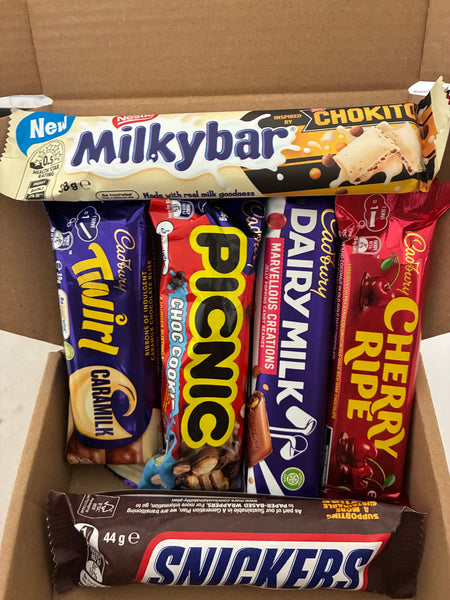Chocolate Mystery Gift Box – 6 Surprise Chocolate Bars Hamper - Pretty Perfect Gift Hampers