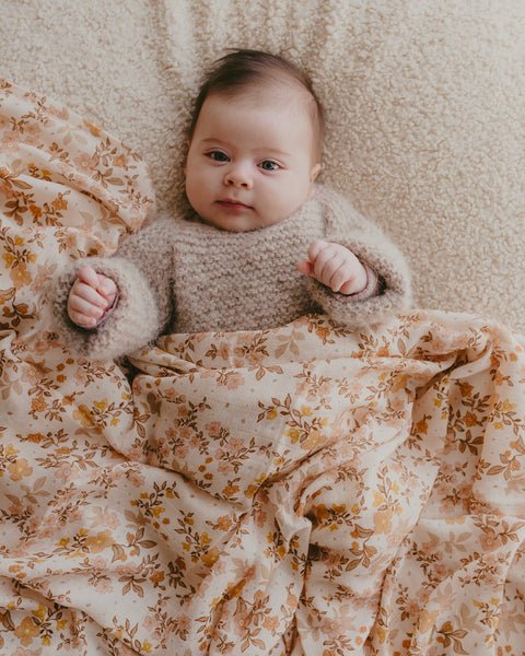 Sweet Pea Organic Muslin Wrap Swaddle - Pretty Perfect Gift Hampers