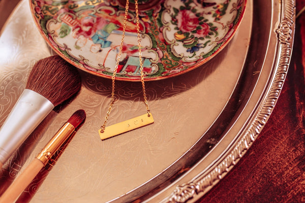 Personalised bar necklace - dainty in Silver, Gold and Rose Gold - Pretty Perfect Gift Hampers