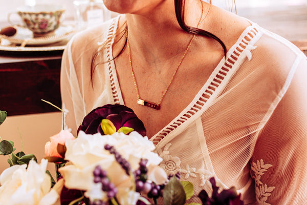 Personalised bar necklace - dainty in Silver, Gold and Rose Gold - Pretty Perfect Gift Hampers