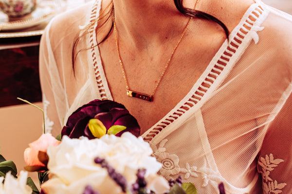 Personalised bar necklace - dainty in Silver, Gold and Rose Gold - Pretty Perfect Gift Hampers