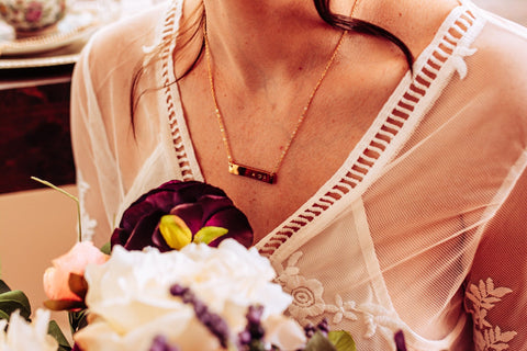 Personalised bar necklace - dainty in Silver, Gold and Rose Gold - Pretty Perfect Gift Hampers