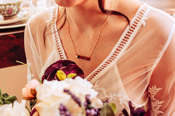 Personalised bar necklace - dainty in Silver, Gold and Rose Gold - Pretty Perfect Gift Hampers