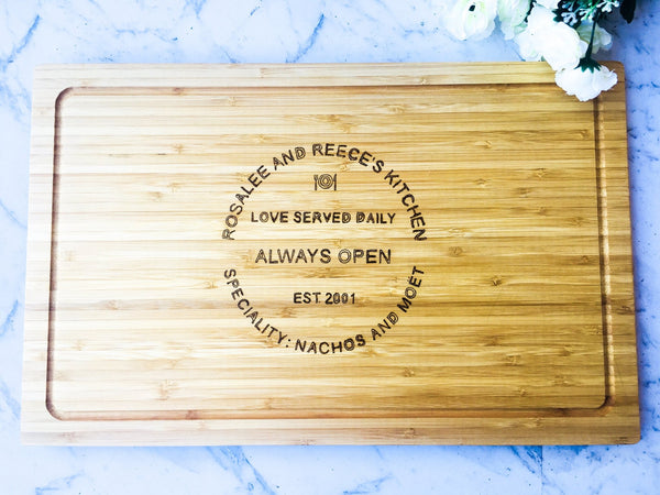 Personalised chopping board for mum - Pretty Perfect Gift Hampers