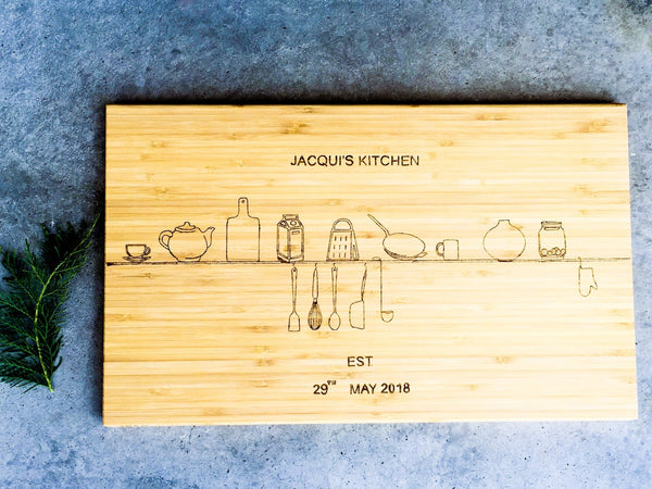 Personalised chopping board - kitchen - Pretty Perfect Gift Hampers