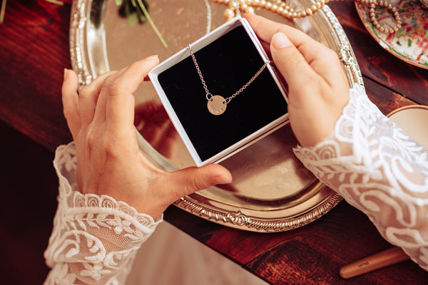 Personalised disc Necklace - Choice of Silver / Gold and Rose Gold - Pretty Perfect Gift Hampers