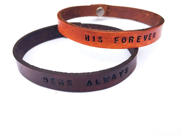 Personalised leather bracelet - Brown and Tan - Pretty Perfect Gift Hampers