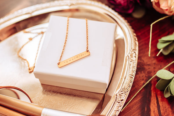 Personalised Mila bar necklace - Choice of Silver, Gold and Rose Gold - Pretty Perfect Gift Hampers