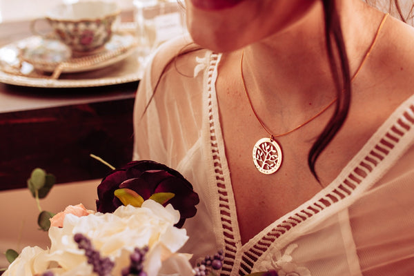 Personalised Tree of life necklace - Choice of Silver / Gold and Rose Gold - Pretty Perfect Gift Hampers