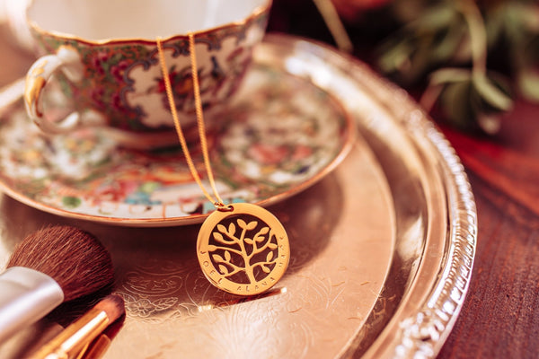 Personalised Tree of life necklace - Choice of Silver / Gold and Rose Gold - Pretty Perfect Gift Hampers