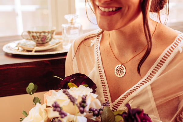 Personalised Tree of life necklace - Choice of Silver / Gold and Rose Gold - Pretty Perfect Gift Hampers