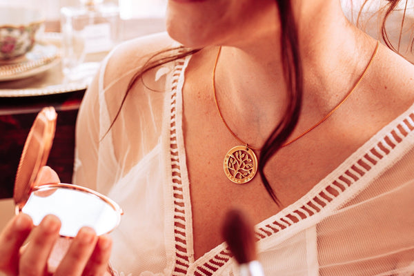 Personalised Tree of life necklace - Choice of Silver / Gold and Rose Gold - Pretty Perfect Gift Hampers