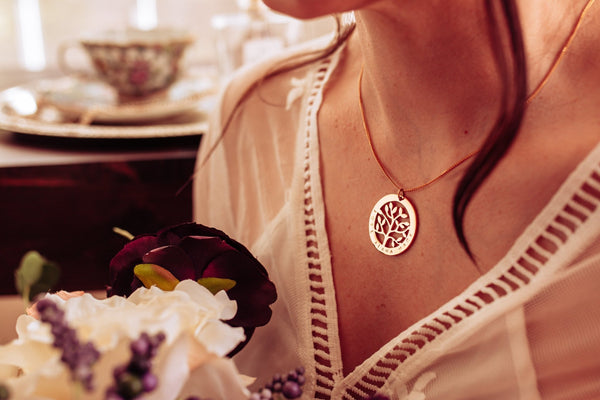 Personalised Tree of life necklace - Choice of Silver / Gold and Rose Gold - Pretty Perfect Gift Hampers