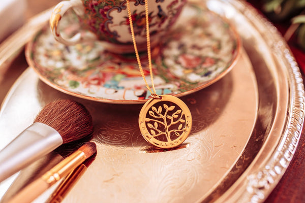 Personalised Tree of life necklace - Choice of Silver / Gold and Rose Gold - Pretty Perfect Gift Hampers